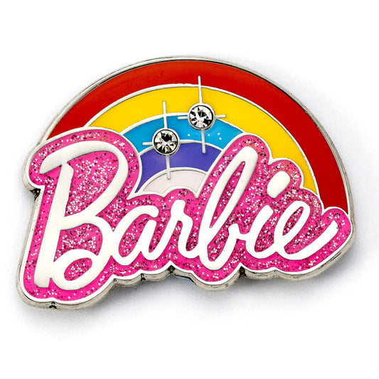 Anstecknadel mit Regenbogen Logo Barbie
