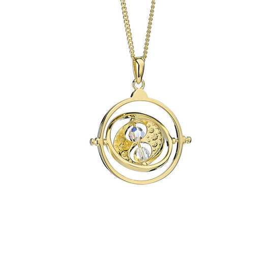 Harry Potter Time Turner Pendant, Silver Gold Plated