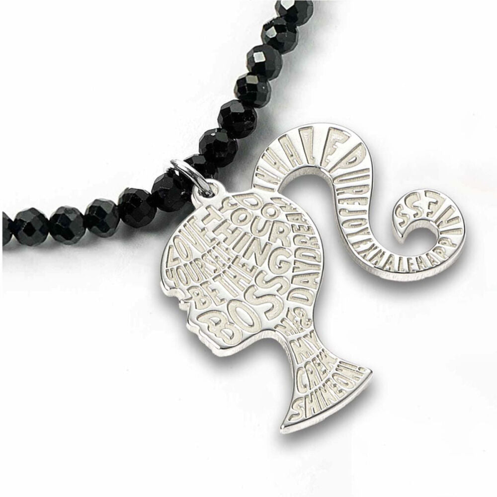 Silhouette Barbie pendant silver