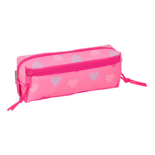 Heart Benetton triple pencil case
