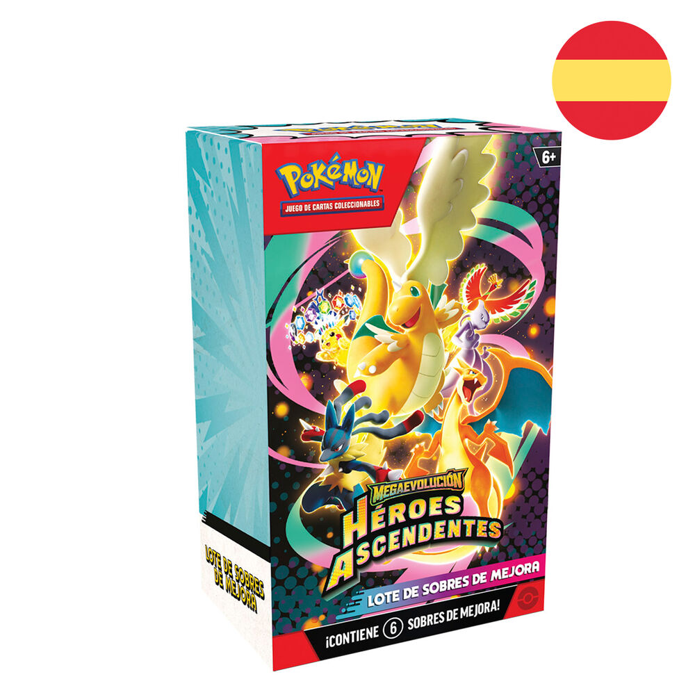 Pack de boosters pour le jeu de cartes Heroes Ascendants 2.5 Mega Evolution Pokémon espagnol