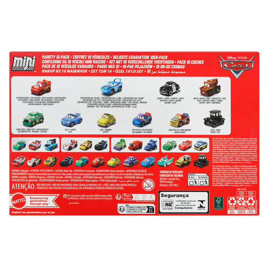 Blister 10 mini samochodzików Auta Disney Pixar