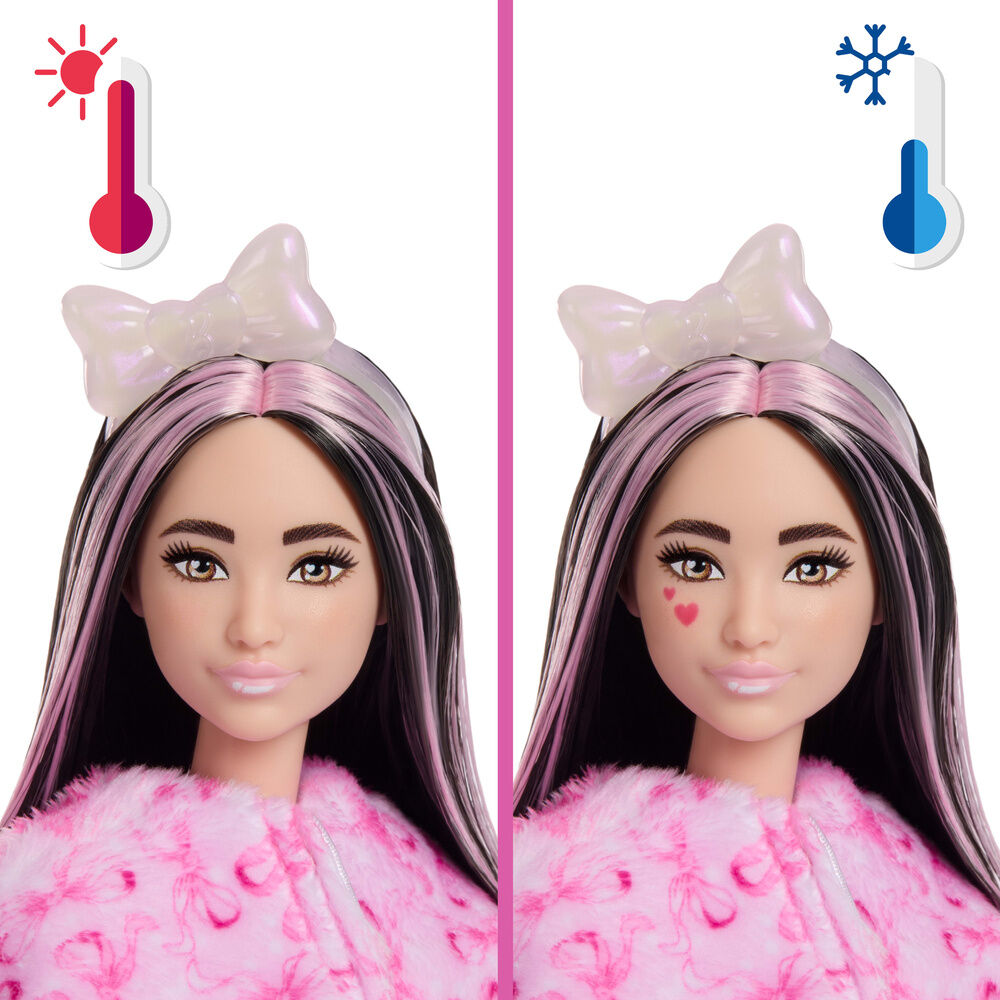 Różowa lalka owieczka z kokardkami i słodkimi kokardkami Barbie
