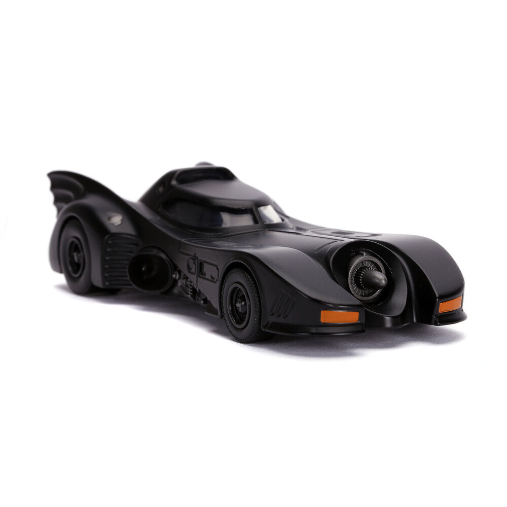 Batman figure blister pack + Batmobile car 1989 metal DC Comics