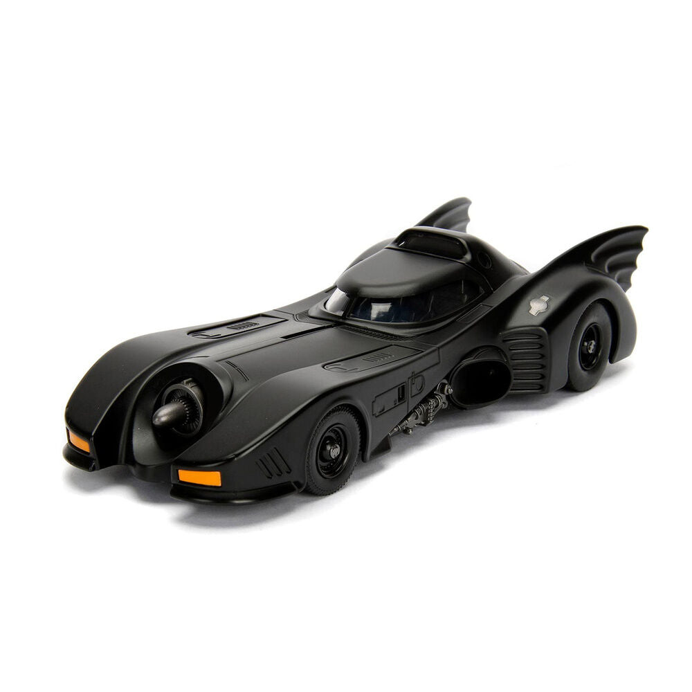 Batman figure blister pack + Batmobile metal car DC Comics