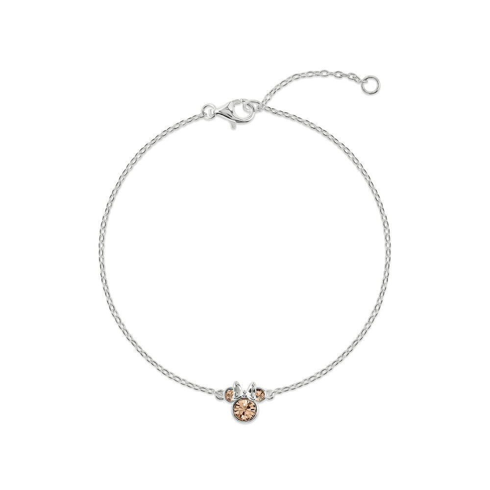 minnie disney june silver bracelet