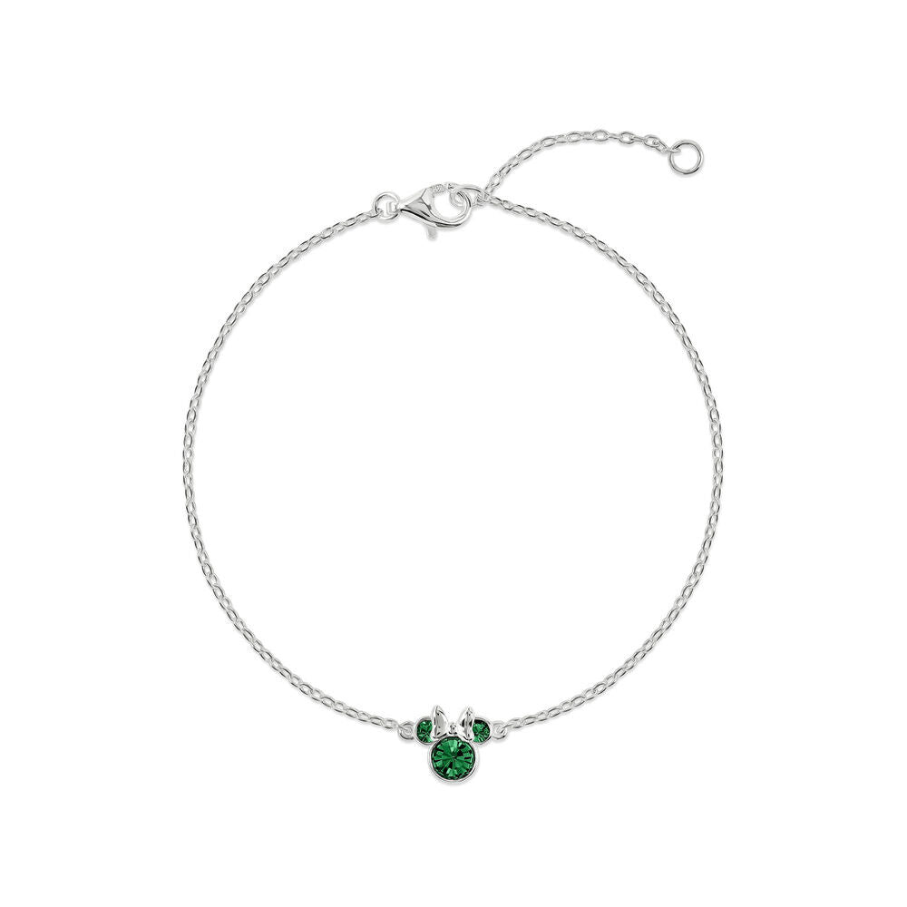 minnie mouse disney silver bracelet may