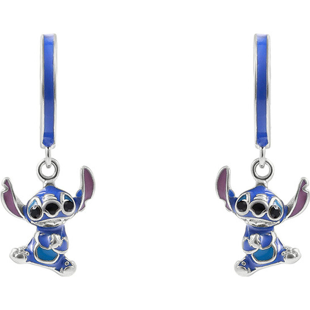 Disney Stitch Charm Earrings Silver