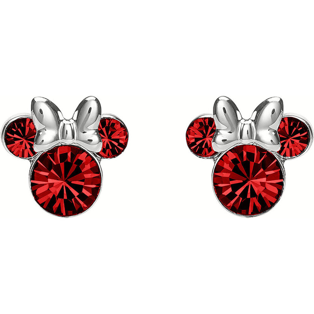 Silver Minnie Mouse earrings