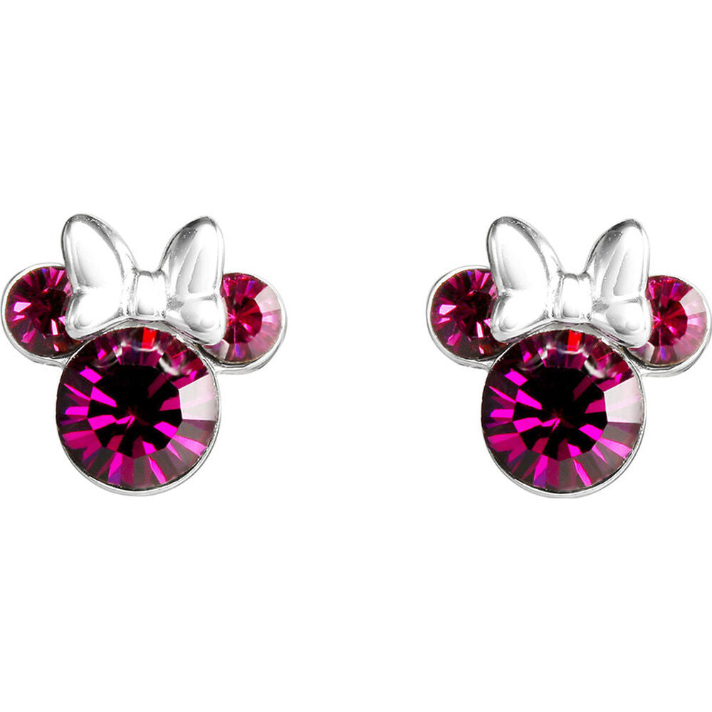 Minnie Mouse Disney silver earrings for October