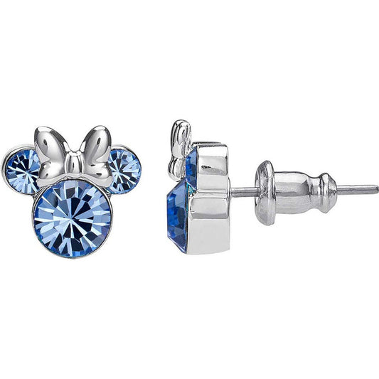 Minnie Mouse Disney silver earrings for December