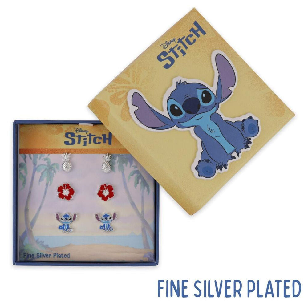 Set di 3 orecchini di Stitch della Disney