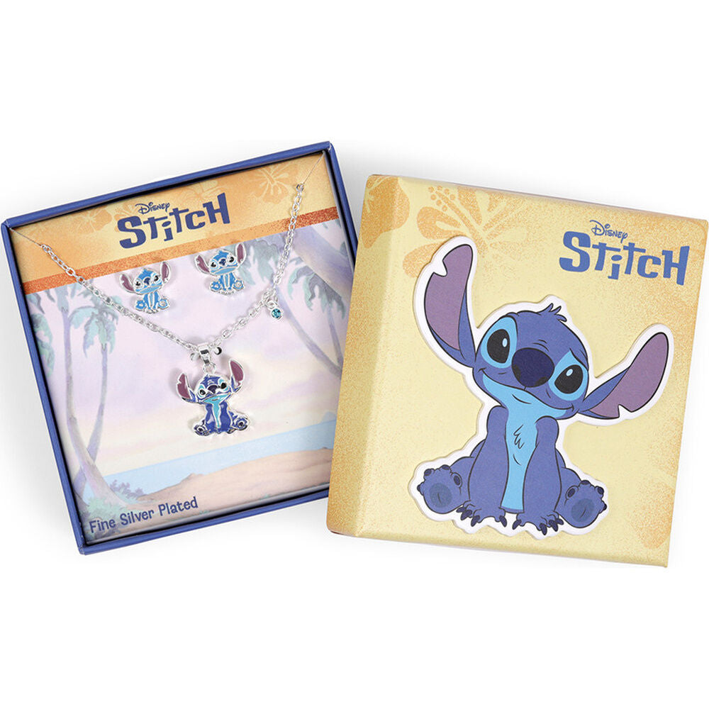 Conjunto de pingente e brincos do Stitch da Disney