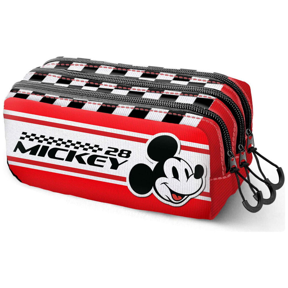 mickey mouse triple pencil case