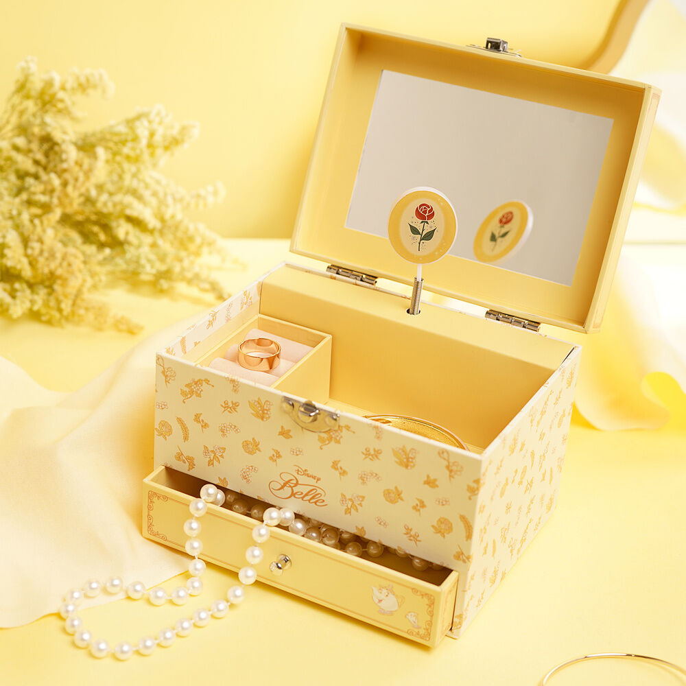 Caja de música para joyas de la princesa Bella de Disney