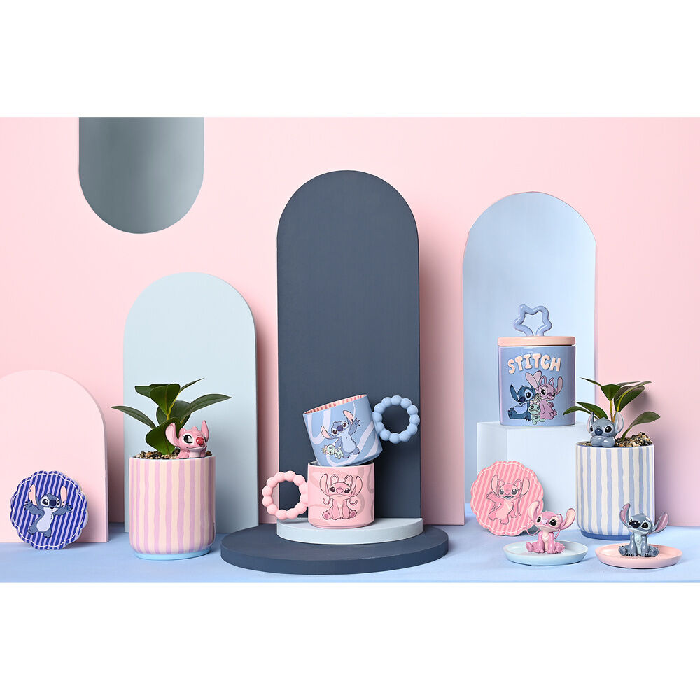 Set mit 4 Keramik Untersetzern mit Stitch Motiv von Disney