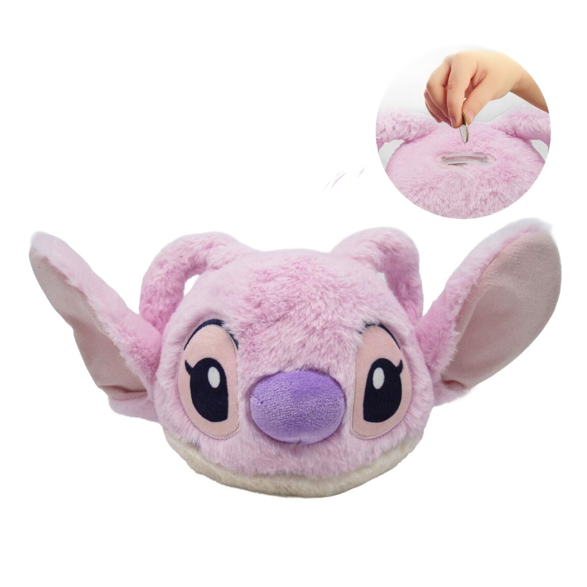 disney angel stitch plush piggy bank