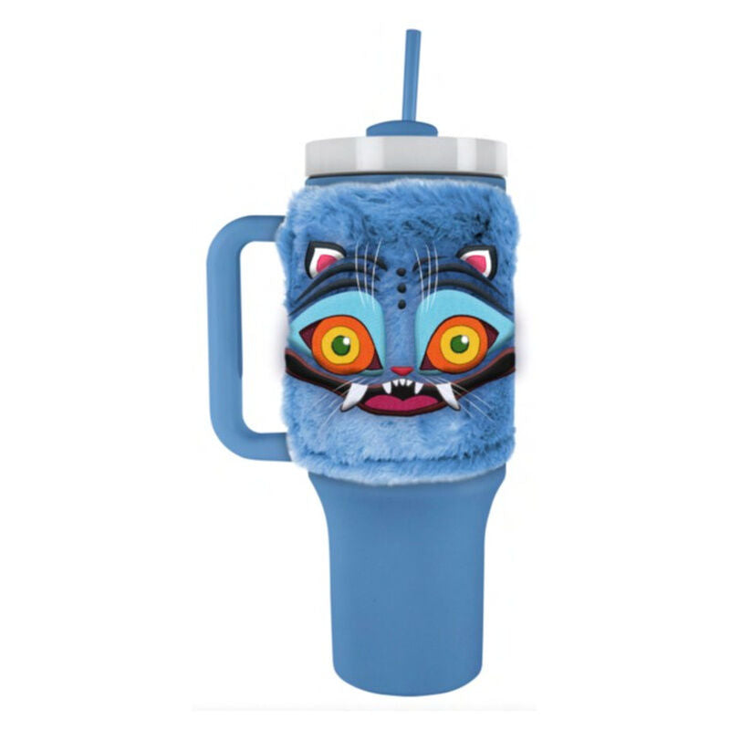 derpy kpop demon hunters thermal mug with straw