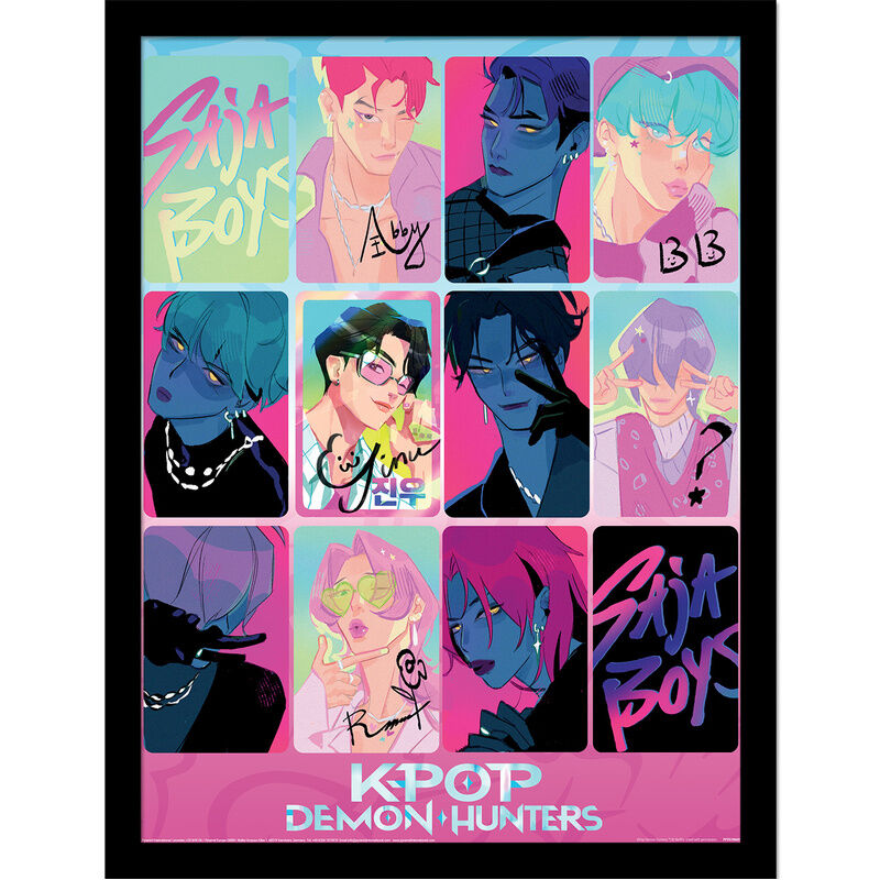 kpop light and dark demon hunters painting