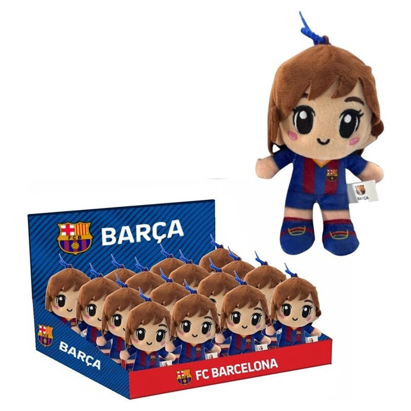 fc barcelona girl plush toy 12cm