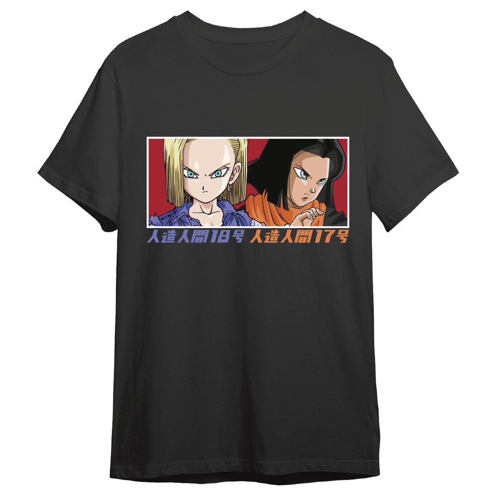 dragon ball z adult t shirt c18 & c17