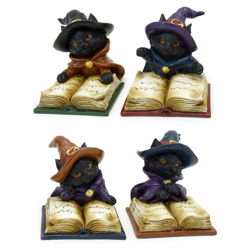 black cat witch figure spellbook assortment