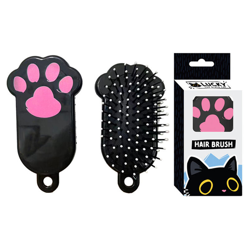 lucky the black cat hair brush