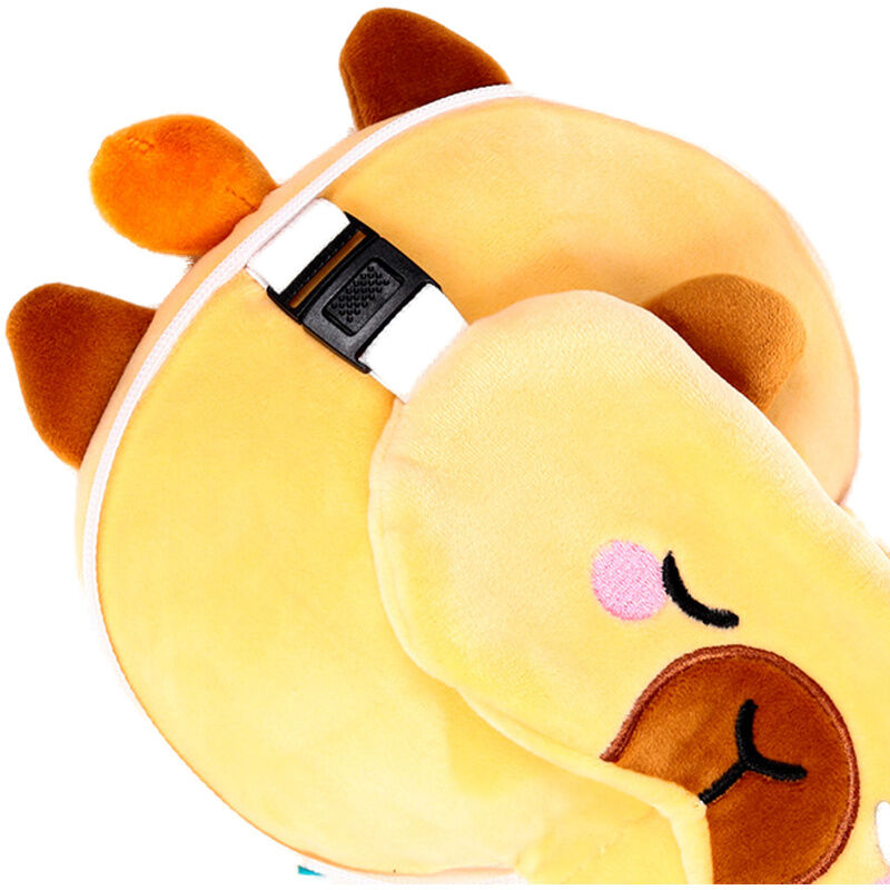 Relaxeazzz Duke Capybara Travel Pillow Eye Mask