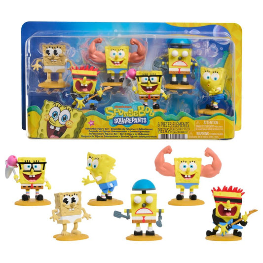 Blister pack of 5 assorted SpongeBob figures