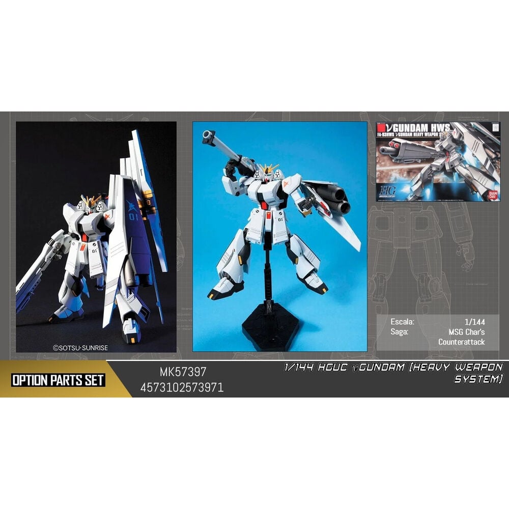 HGUC 1144 v Gundam Heavy Weapon System Mobile Suit Gundam HWS model