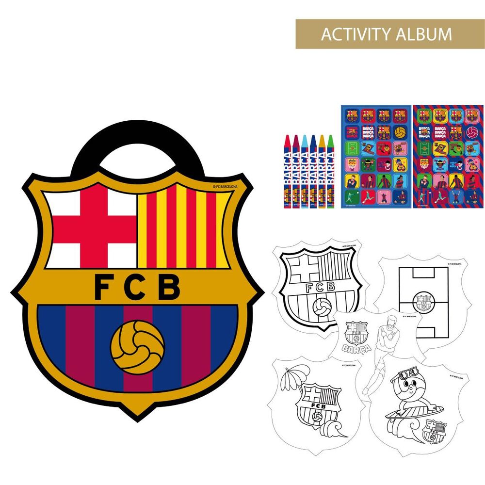 fc barcelona coloring activity album