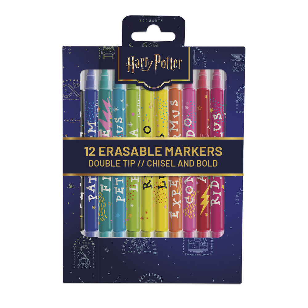 Set of 12 erasable markers Harry Potter spells