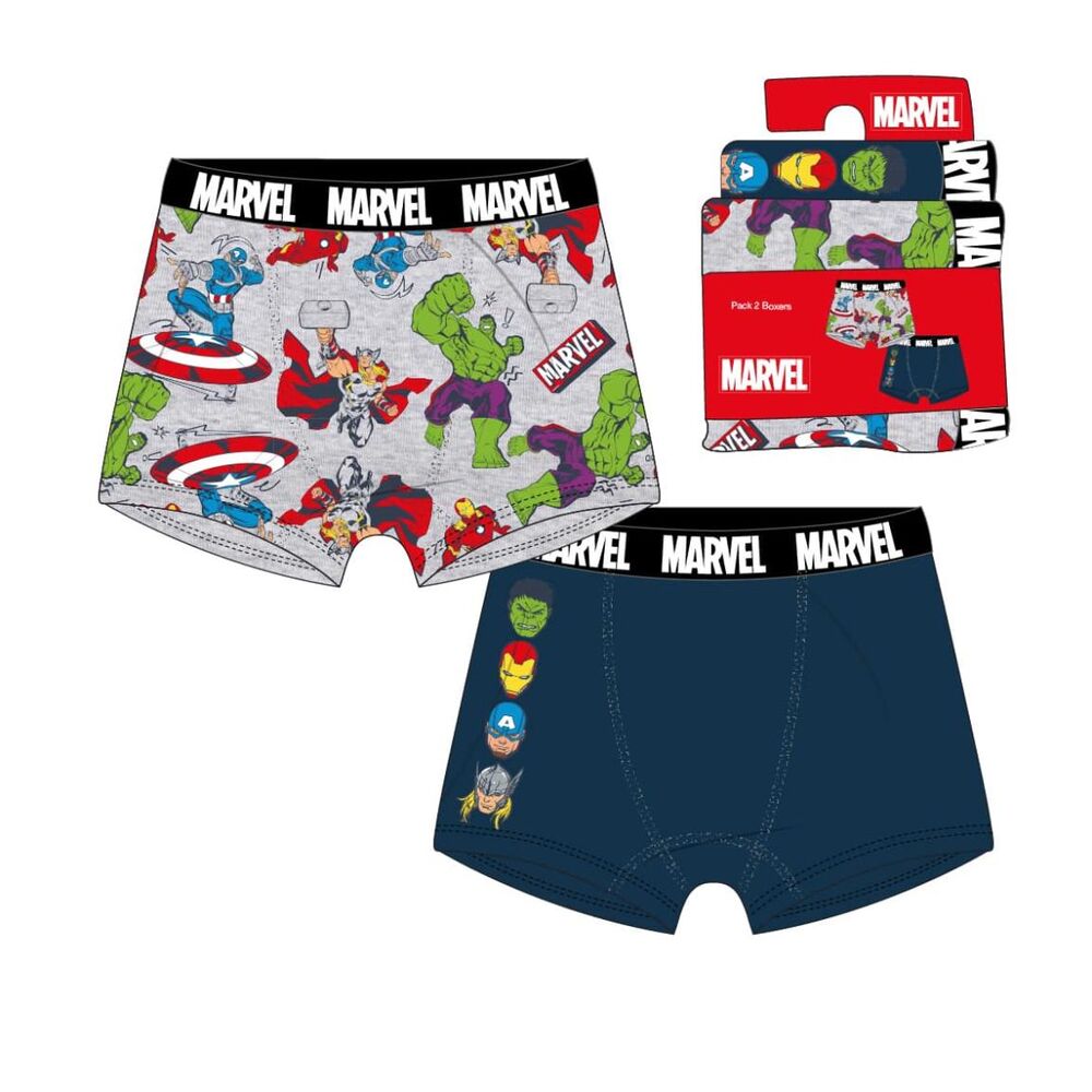 Set mit 2 Avengers Marvel Boxershorts (verschiedene Farben)