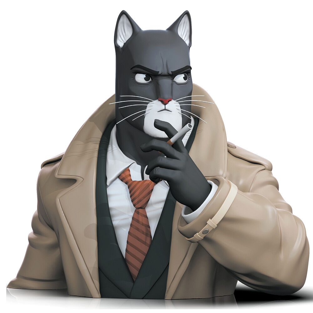 blacksad piggy bank figurine 15cm