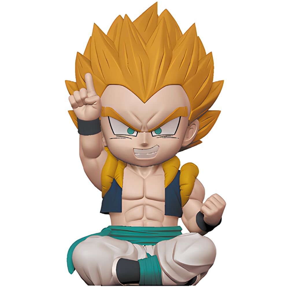 gotenks super saiyan dragon ball z piggy bank figure 15cm