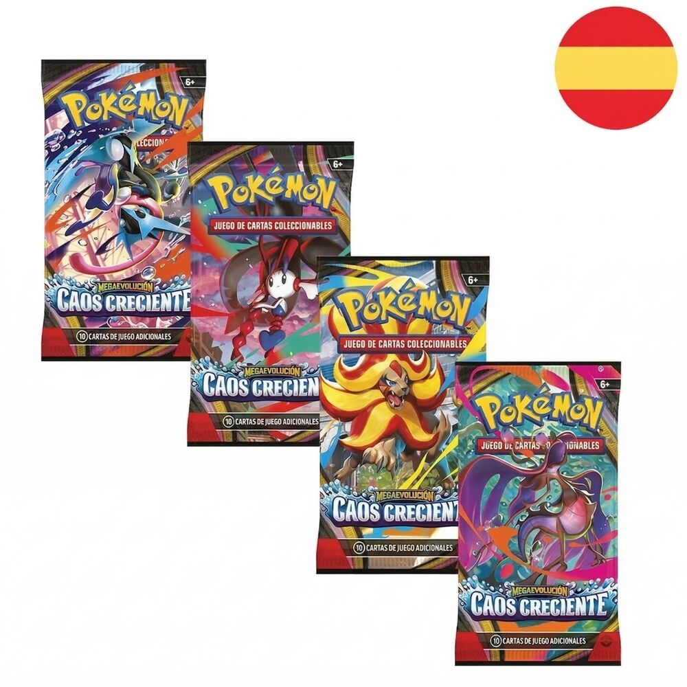 About cards: Chaos Rising Mega Evolution Pokemon (Spanish)
