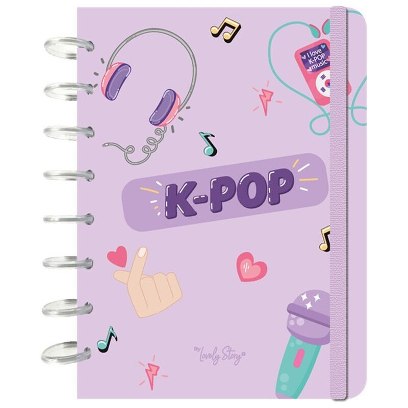 a5 lilac k pop notebook