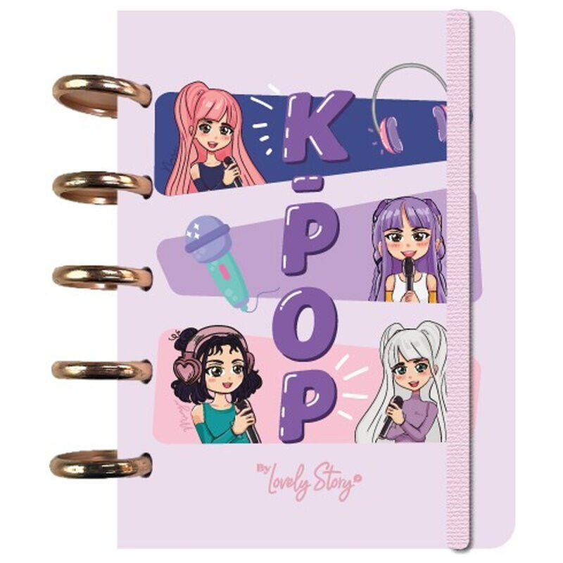 a6 pink k pop notebook