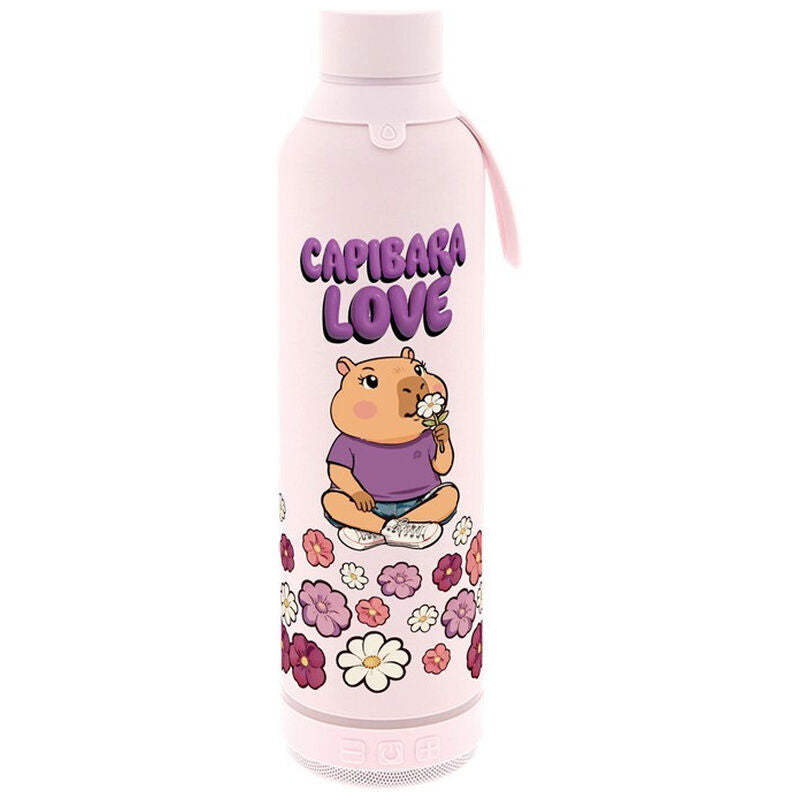 love capybara 600ml thermal bottle with speaker
