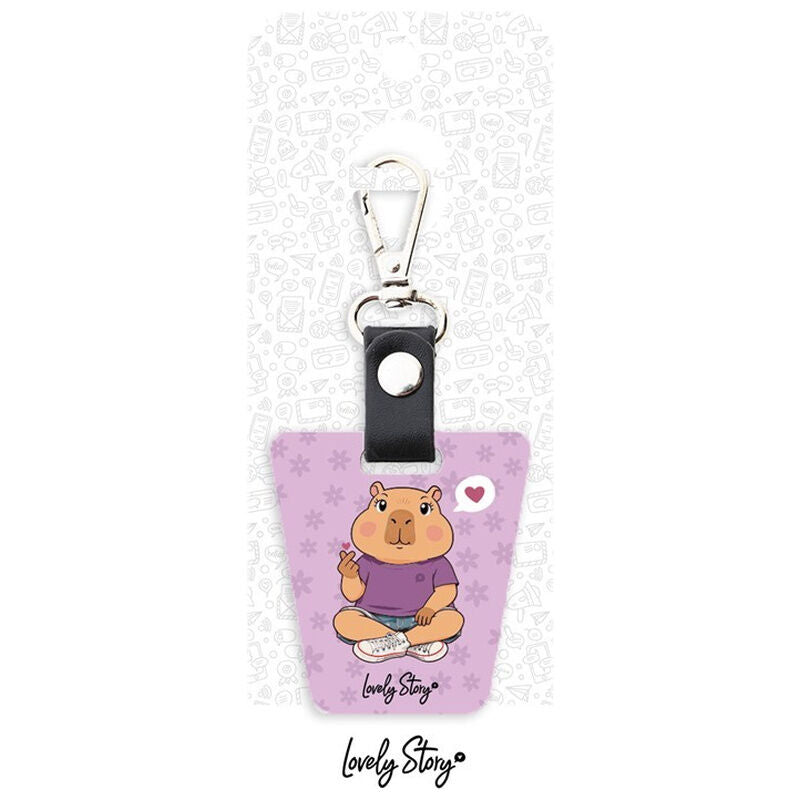 love capybara keychain