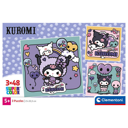 Kuromi Hello Kitty Puzzle 3x48pcs