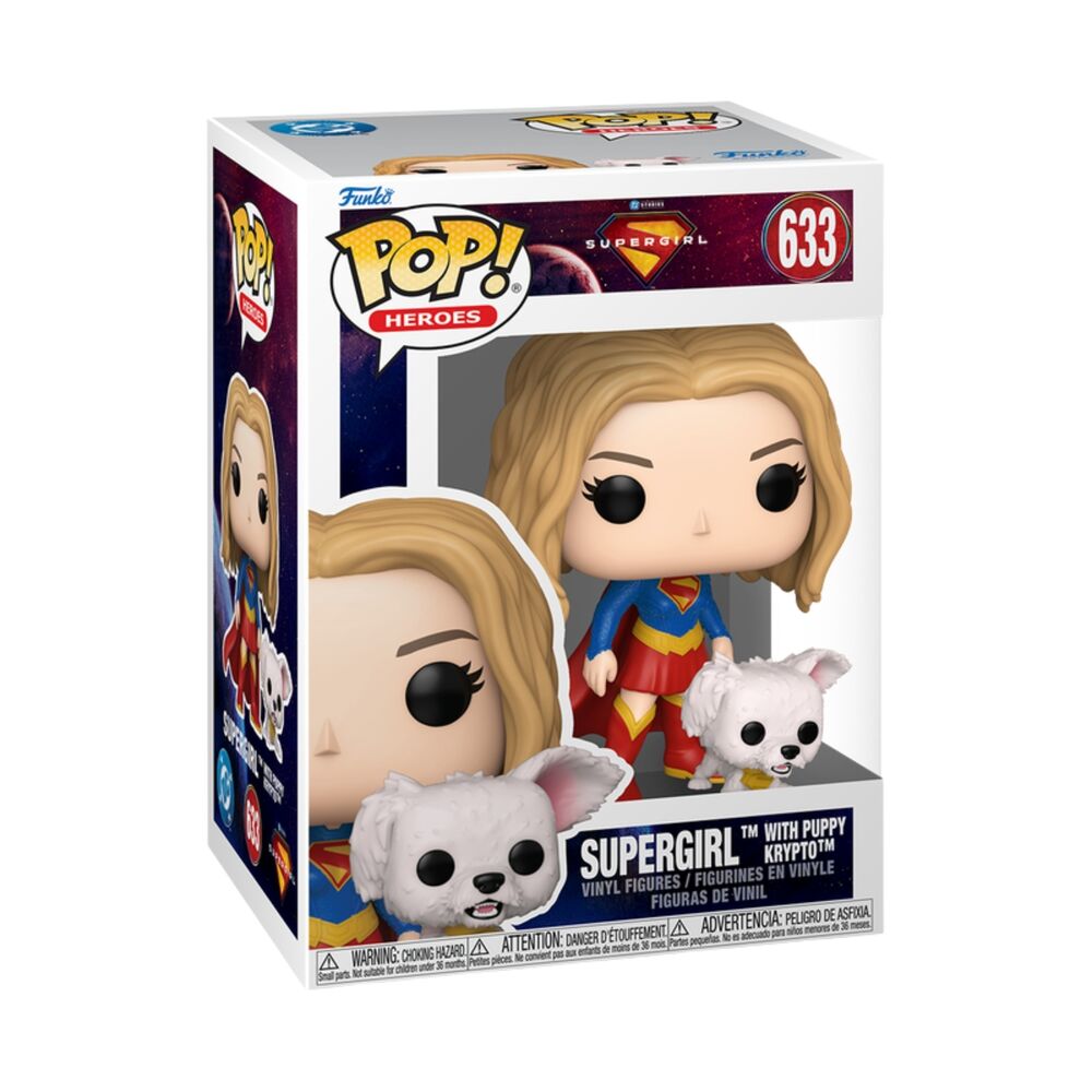 pop figure dc comics supergirl buddy supergirl with puppy krypto