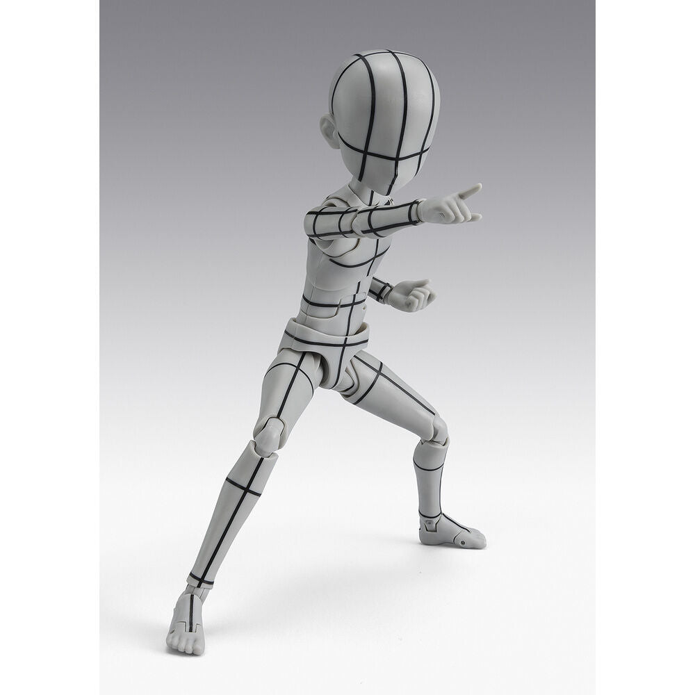 Figure S.H. Figuarts Body Kun Ken Sugimori Edition Wireframe Gray Color Ver. Body Series 13cm
