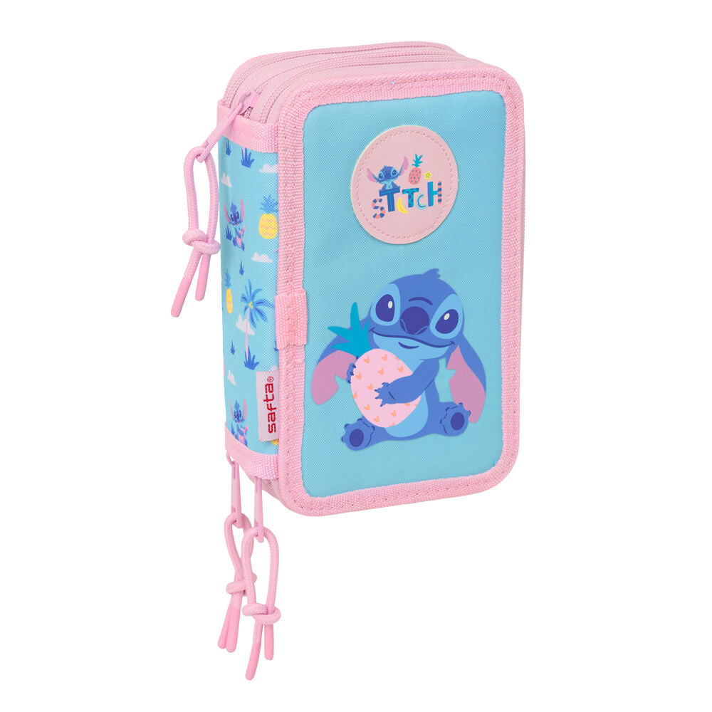 Waves Stitch Disney triple pencil case 37pcs