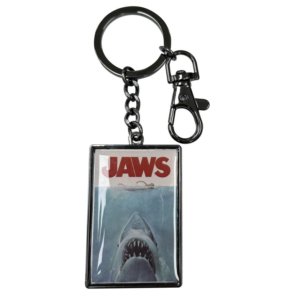 jaws shark poster metal keychain