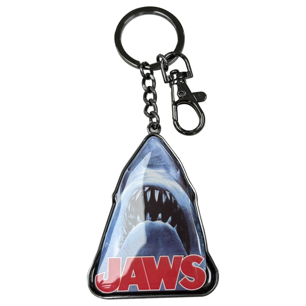 Jaws Shark Logo Metal Keychain