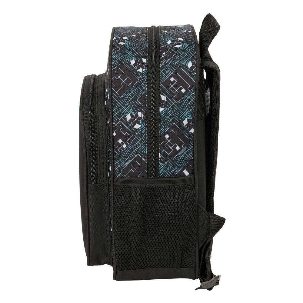 Mochila Minecraft com tela ajustável de 34 cm