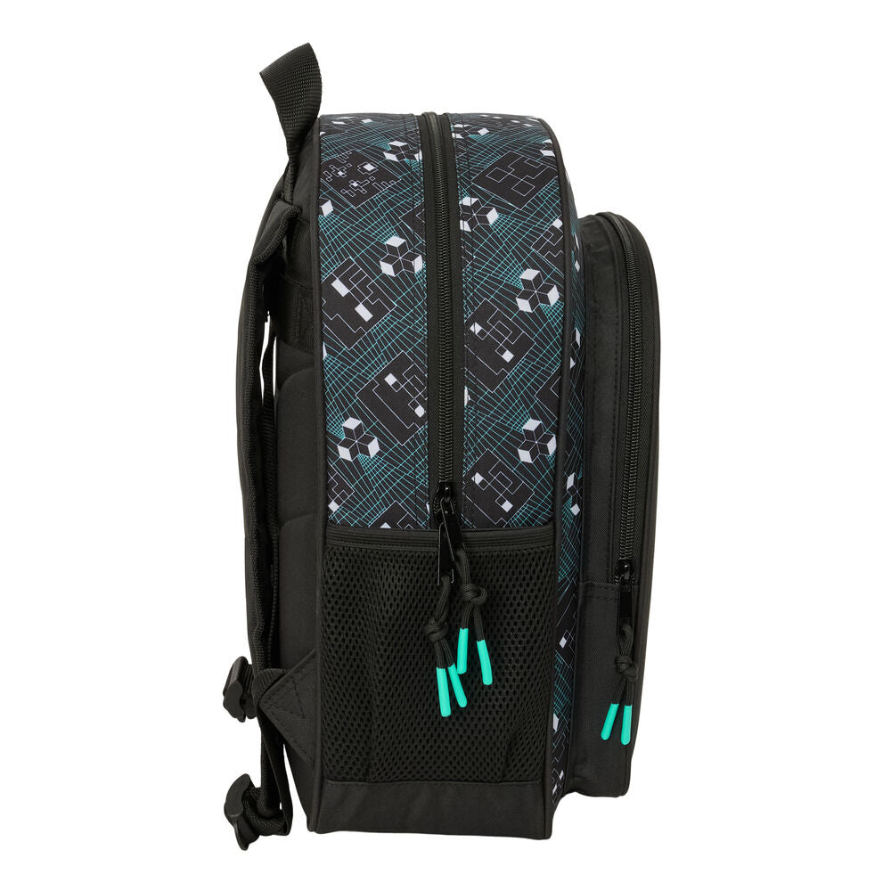Mochila Minecraft com tela ajustável de 38 cm