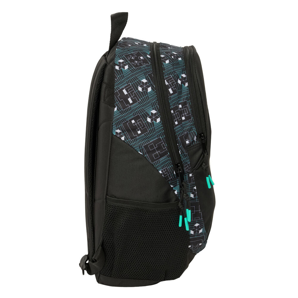 Mochila Minecraft com tela ajustável de 44 cm