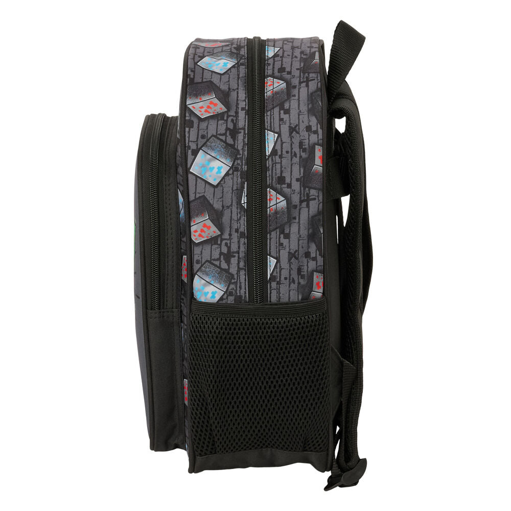Mochila Graffiti Minecraft 34cm adaptável